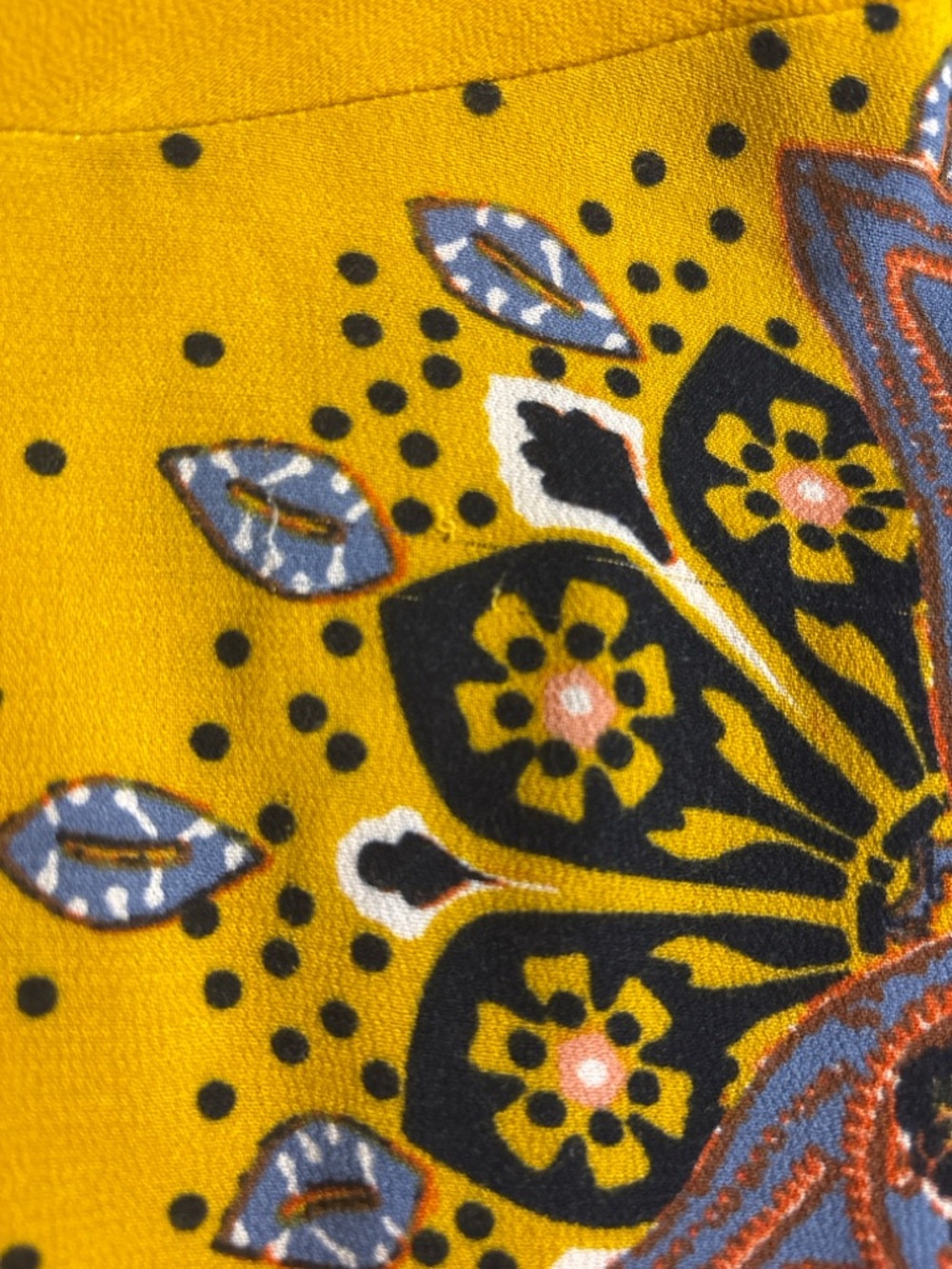 Free People V-Neck Mini Dress Mustard Yellow Size XS Boho Festival Trapeze - Picture 11 of 12